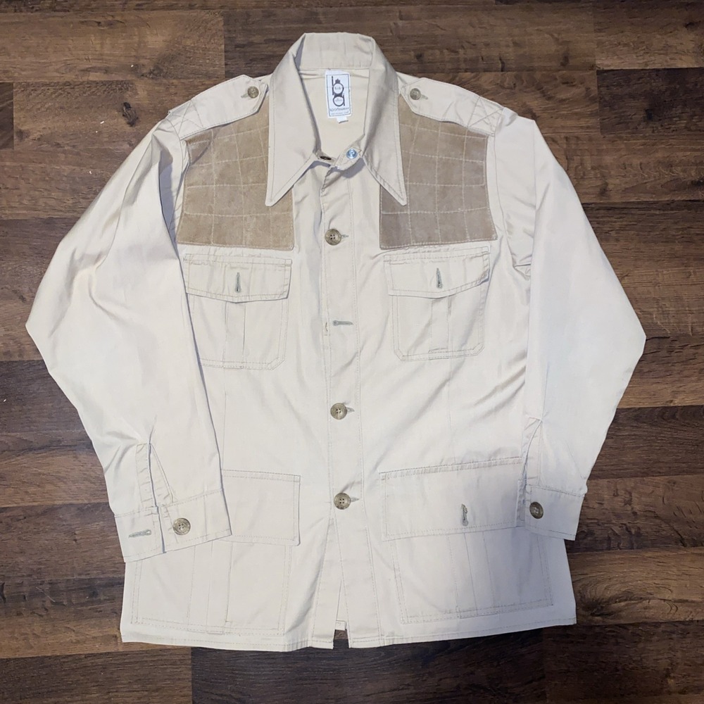 Vintage Bob Allen Sportswear Shooting Hunting Jacket‎ Tan 42W Military GORPCORE